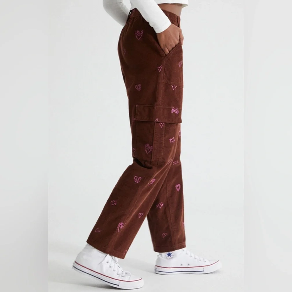 PacSun Heartbreaker Corduroy Cargo Elastic Waist Pants - Picture 2 of 11